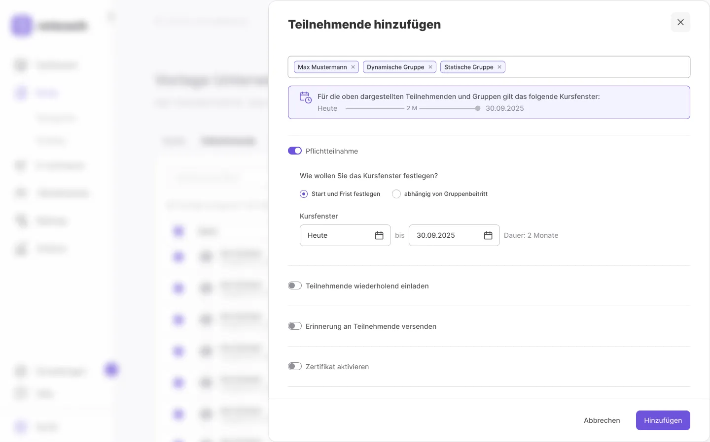 Compliance workflow drawer — variant 3